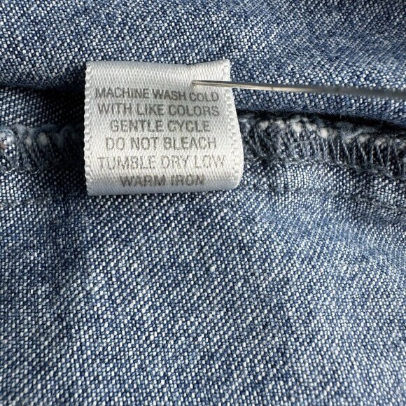 CJ Banks Shorts Womens 18W Blue Flat Front High Rise Cotton Pockets Medium Denim - Picture 15 of 16